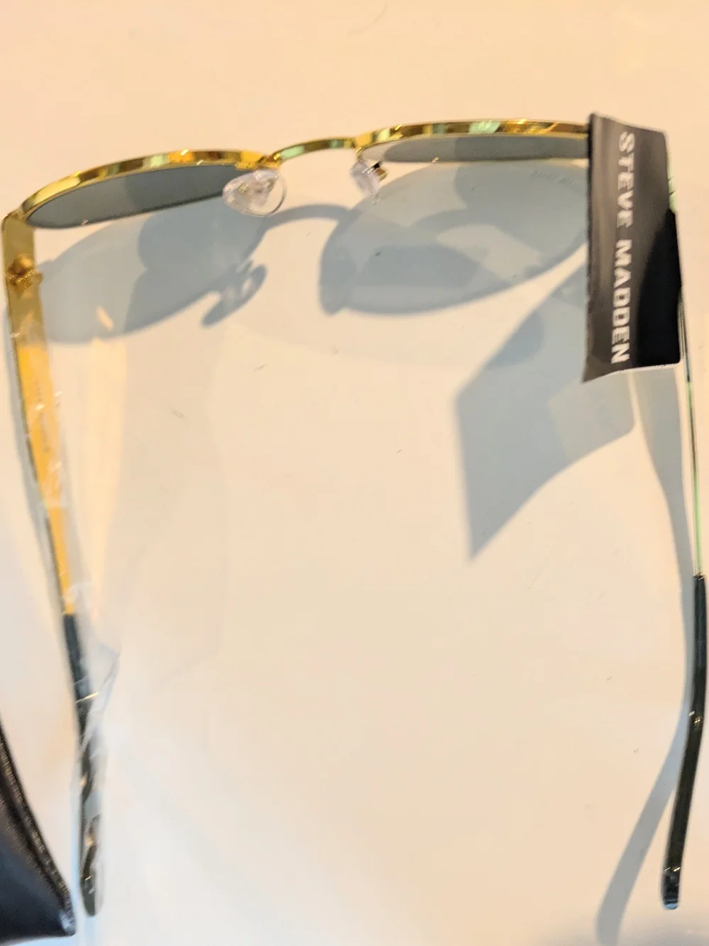 Steve Madden Mystic Gold Frame Oval Lens Sunglasses